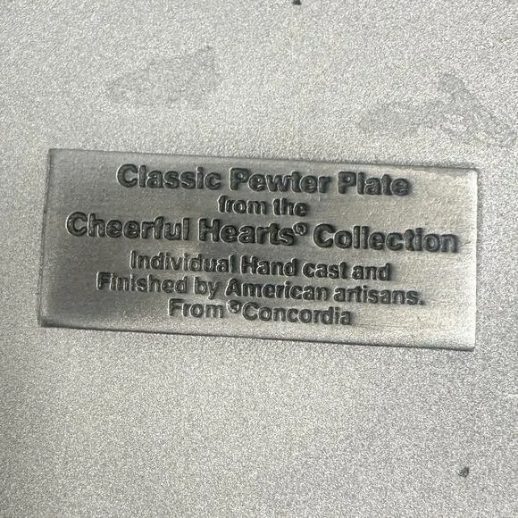 Vintage Pewter Nativity Plate Baby Jesus Shepherd Scene Cottagecore RARE 4” USA - Picture 6 of 10